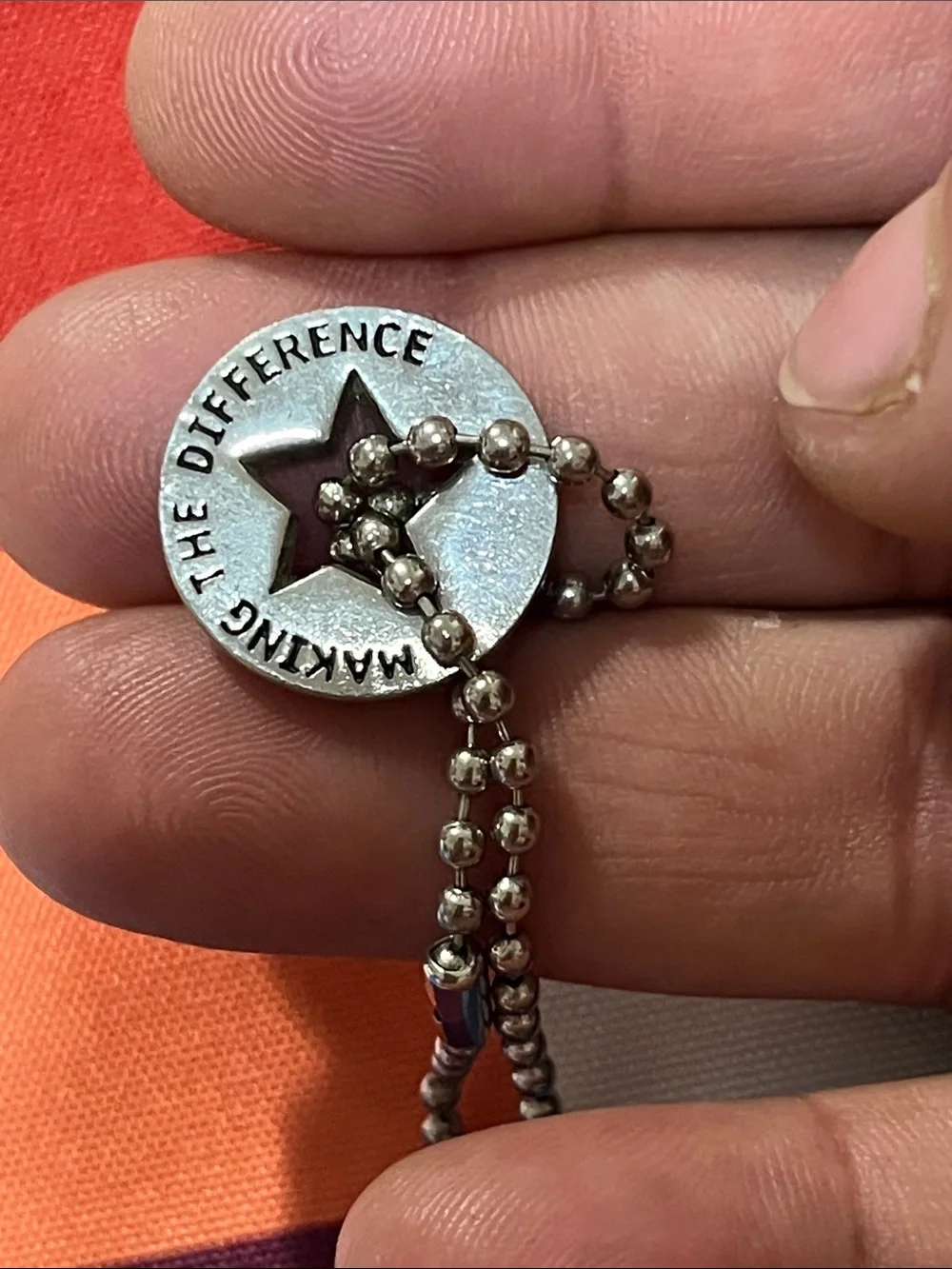 Wounded Warrior Project 2021 Gray Key & Card Holder with Ball Chain